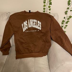 brown crew neck shein